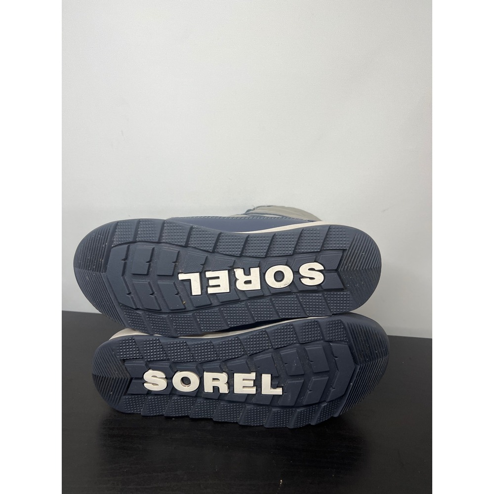 Sorel Whitney II Puffy Mid Boots Grey Navy Waterproof Winter Size 3 LY4914-419 - Picture 7 of 8